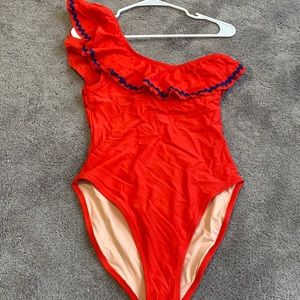 J Crew One Shoulder Bathing Suit